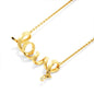 3D Love Necklace Jewelry TVShowGifts 18k Yellow Gold Scripted Love