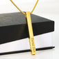 Custom Engraved Vertical Bar Necklace Jewelry TVShowGifts