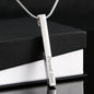 Custom Engraved Vertical Bar Necklace Jewelry TVShowGifts Engraved 4 Sided Stick Necklace (Stainless Steel)