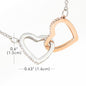 Interlocking Heart Necklace With Gift Box And Special Note Jewelry TVShowGifts