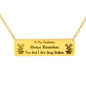 Soup Snakes Necklace Jewelry TVShowGifts 18K Gold Over Stainless Steel Horizontal Bar Necklace No