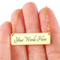 Soup Snakes Necklace Jewelry TVShowGifts 18K Gold Over Stainless Steel Horizontal Bar Necklace Yes