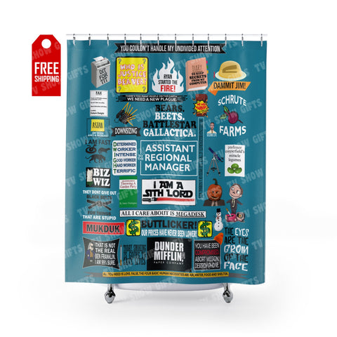 The Office Shower Curtain - Dwight Home Decor TVShowGifts 71" x 74" 