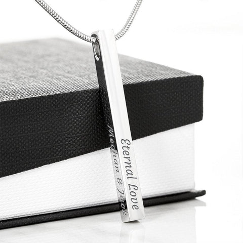 Custom Engraved Vertical Bar Necklace Jewelry TVShowGifts 