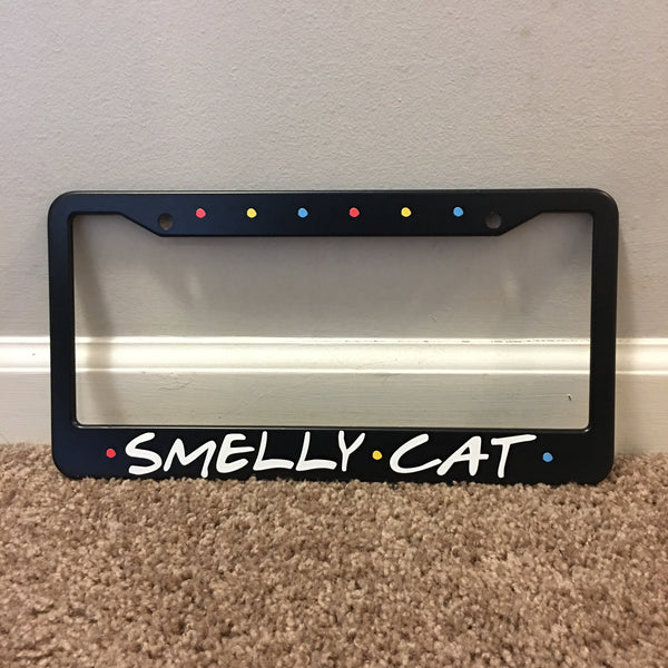 Crazy Cat Lady License Plate Frame - Chrome With Colorful Inserts For 6x12 Plates