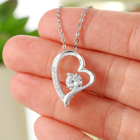 Heart Pendant Necklace Jewelry TVShowGifts 14k White Gold Finish 