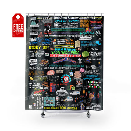 Seinfeld Shower Curtain Home Decor TVShowGifts 71" x 74" 