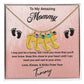To My Amazing Mommy Baby Feet Pendant Engraved Necklace Jewelry TVShowGifts 